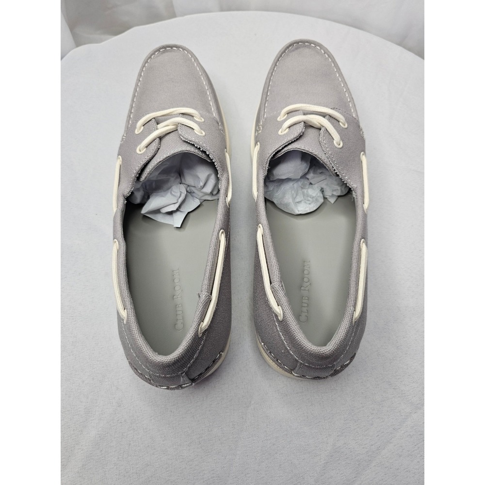 Club Room Men's Elliot Lace-Up Boat Shoes Loafers Grey Size 7.5 M NWT - Picture 7 of 10